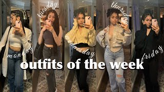 OUTFITS OF THE WEEK || neutral outfits for school ft Fashion Nova