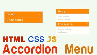 Drop-down or Accordion menu using HTML CSS and JS