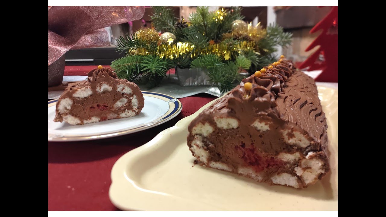 Bûche chocolat framboise facile sans cuisson /Rulada fara coacere/Roll w/o baking/Рулет без выпечки