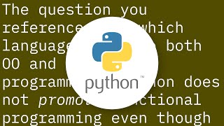 Why isn't Python very good for functional programming?