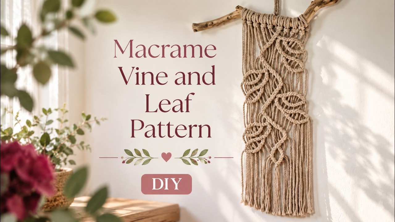 Makramee seinakaunistus/How To Make A Macrame Vine And Leaf Wall ...
