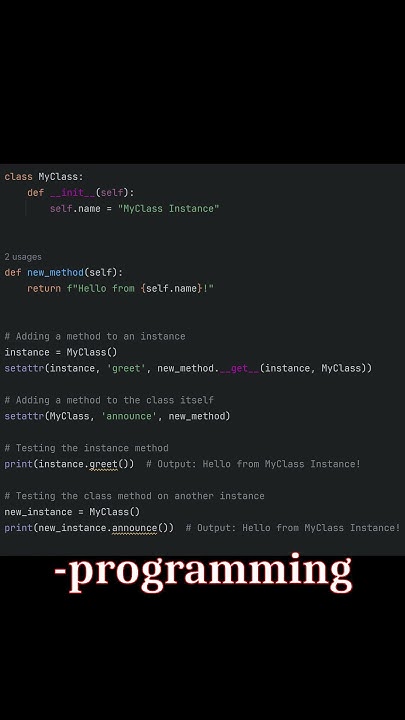 Python trick for dynamically adding methods to classes or instances ...