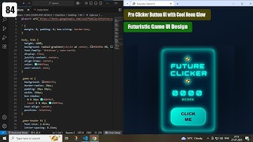 Futuristic Game UI Design | Pro Clicker Button UI with Cool Neon Glow | HTML & CSS Only
