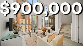 TOURING This $900,000 Designer Loft With INSANE Ocean \& City Views | Vancouver Real Estate