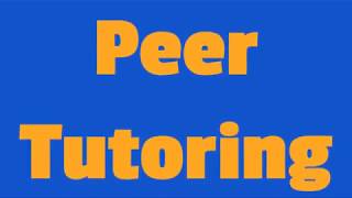 Peer Tutoring Movie Trailer 2017-2018