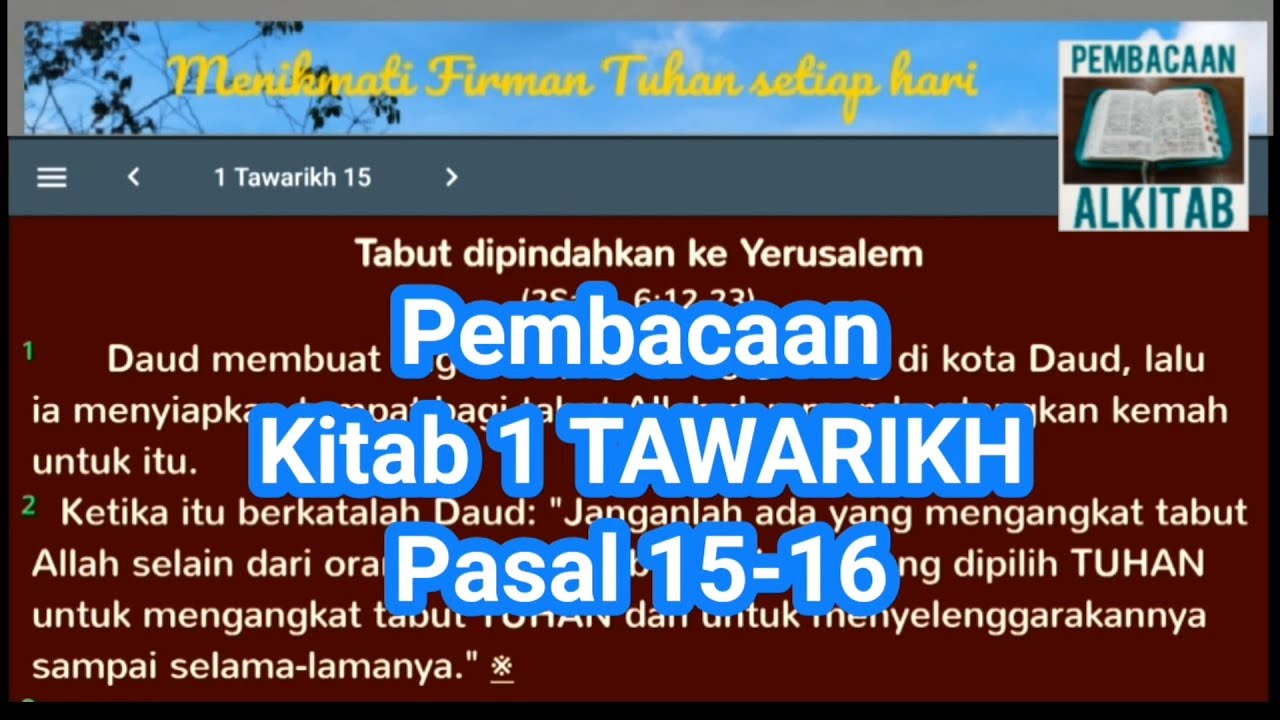1 Tawarikh 15-16 Patv
