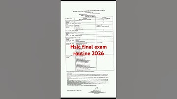 HSLC final exam routine 2026#hslc#exam #seba #2026