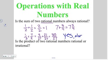 Algebra 1-1: Operations with Real Numbers