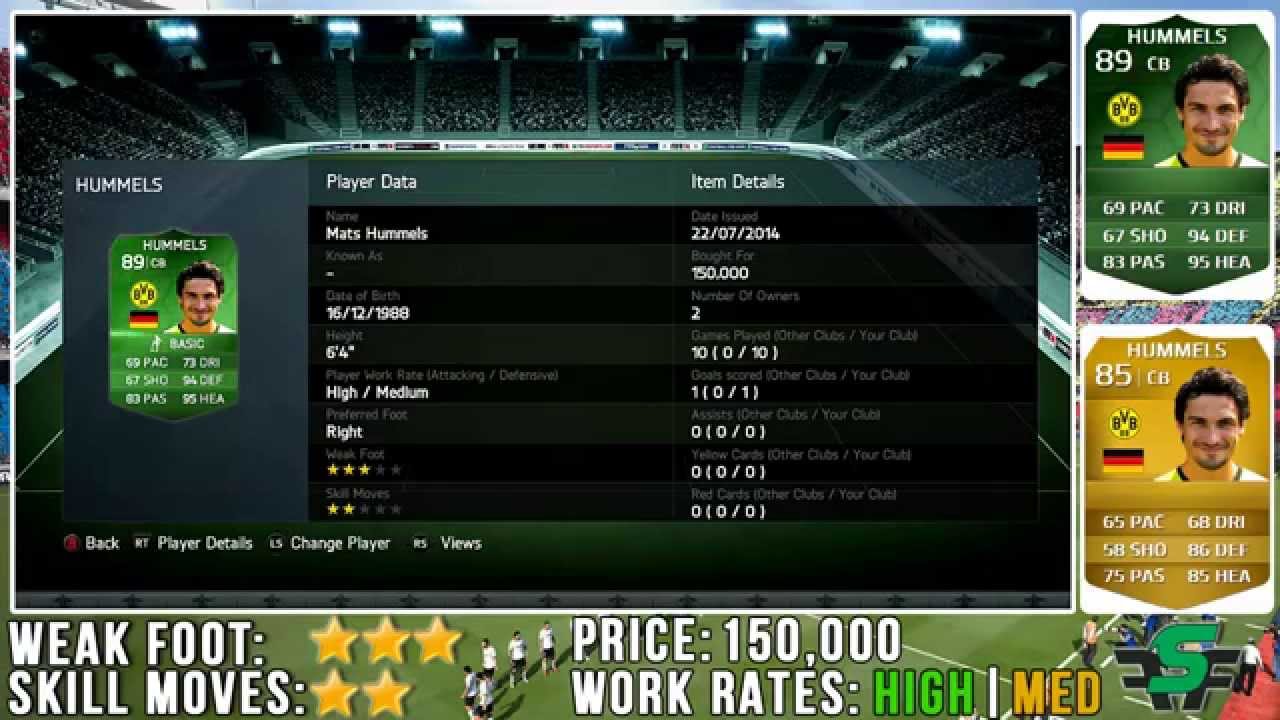 FIFA 14 SiMOTM Hummels Review (89) w/ In Game Stats & Gameplay - TOTT Hummels