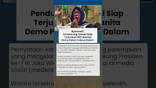 Siapa Sangka! Pendukung Jokowi Klaim Siap Turunkan 500 Wanita Demo Pakai Bra dan Celana Dalam!