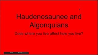 Haudenosaunee and Algonquians (Rachel)