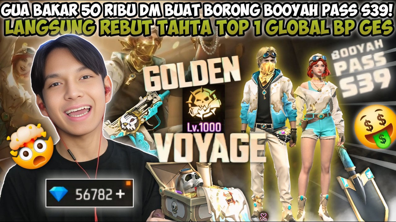GUA BAKAR 50 RIBU DM BUAT BORONG BOOYAH PASS S39! LANGSUNG JADI TOP GLOBAL 1 BADGE LAGI GUYS😱
