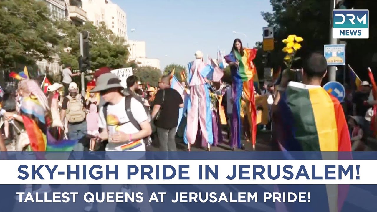 Jerusalem Pride Parade: Tallest Queens on Stilts SLAY the Street! | DRM News | AQ1E