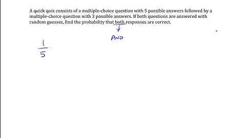 Probability: Multiplication Rule, Independent Events: Multiple Choice Quiz