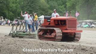 Vintage Crawler Tractors Plowing At American Threshermen Reunion Pickneyville, IL   2019