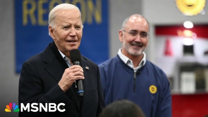 Biden Celebrates Uaw Endorsement In Michigan