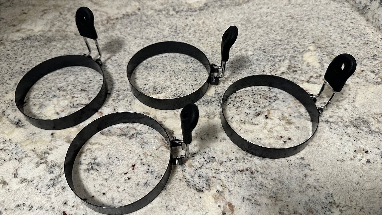 COTEY Set of 4 Nonstick Egg Rings Mold Shaper YouTube