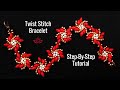 Twist Stitch Superduo Bracelet - Tutorial. How to make beaded bracelet?