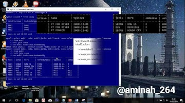 Penggunaan fungsi join pada MYSQL