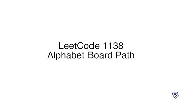 LeetCode 1138: Alphabet Board Path