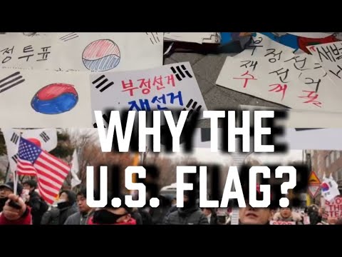 A Korean Election Protest — So Why the U.S. Flag?