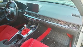 Installing carbon fiber Dash trim on my 2023 Honda civic TypeR FL5