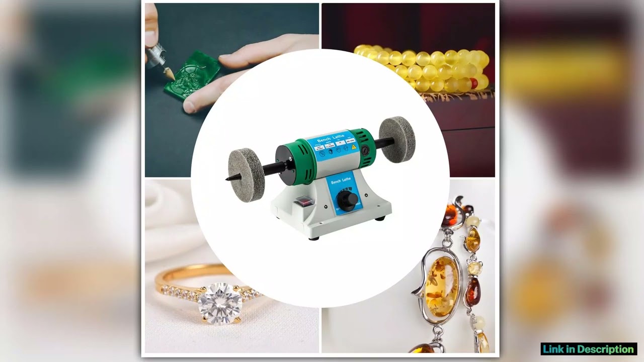 Polisher Machine Adjustable Variable Speed Multifunction Jewelry Rock Polishing Buffer Bench Lathe