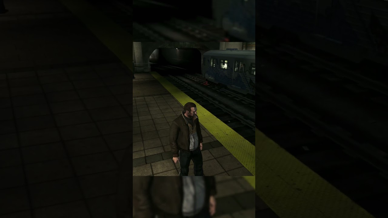 GTA IV: NPC Laughs Too Hard and Meets the Train!