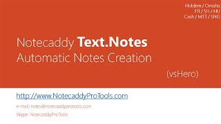 NoteCaddy Text.Notes - Automatic creation of text notes vsHERO