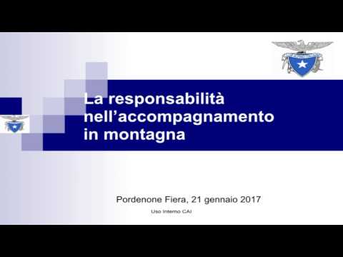 4a giornata di studio sulla Responsabilità dell’Accompagnamento in Montagna - Pordenone 21/01/2017