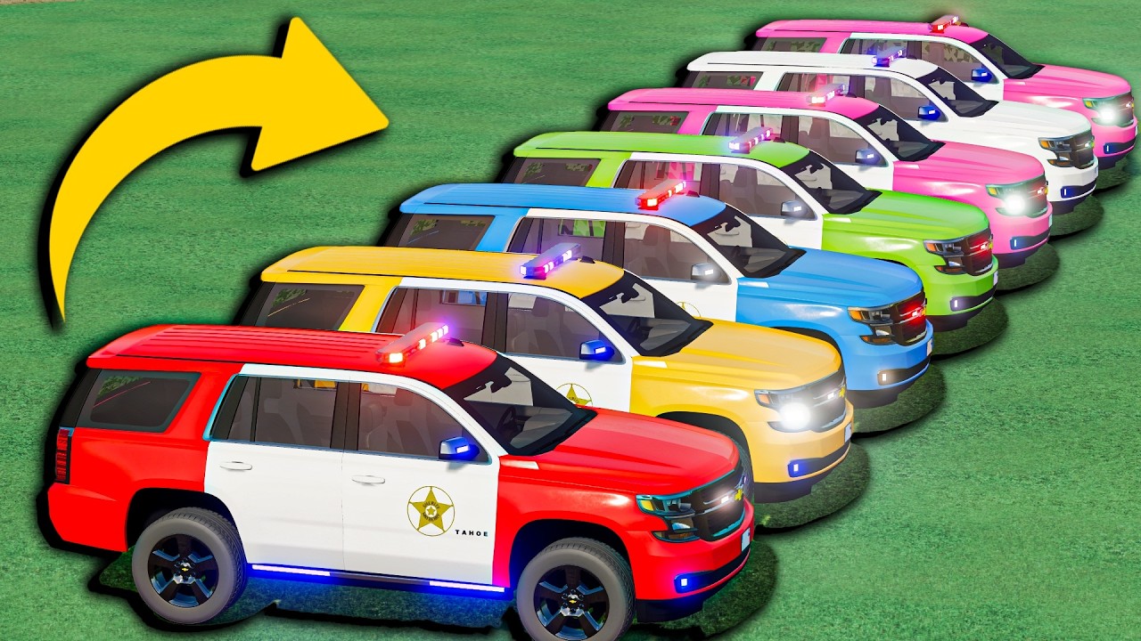 Police SUV Mobil Takes On Flatbed Trucks!