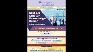 Live Webinar on MCA-21 V3: User Awareness Session on DSC