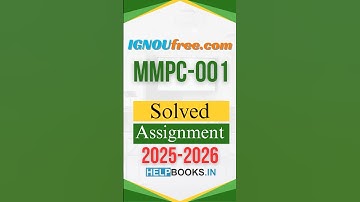 IGNOU MMPC-001 2025–26 Solved Assignment 📄 Free Download  IGNOUFree.com