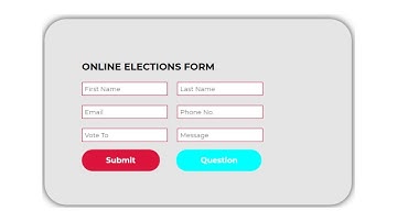 How to Create a E-Voting System in HTML and CSS for intermediate level 2021