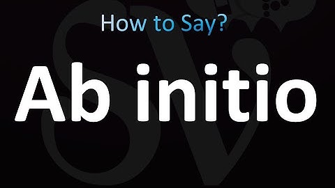 How to Pronounce Ab initio (Latin and English)