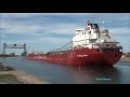 Ships ATLANTIC HURON &amp; PETER R. CRESSWELL meet at Port Colborne, Welland Canal (2016)