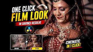 ONE CLICK FILM LOOK in DaVinci Resolve 🎬 Cinematic Color Grading Easy Method