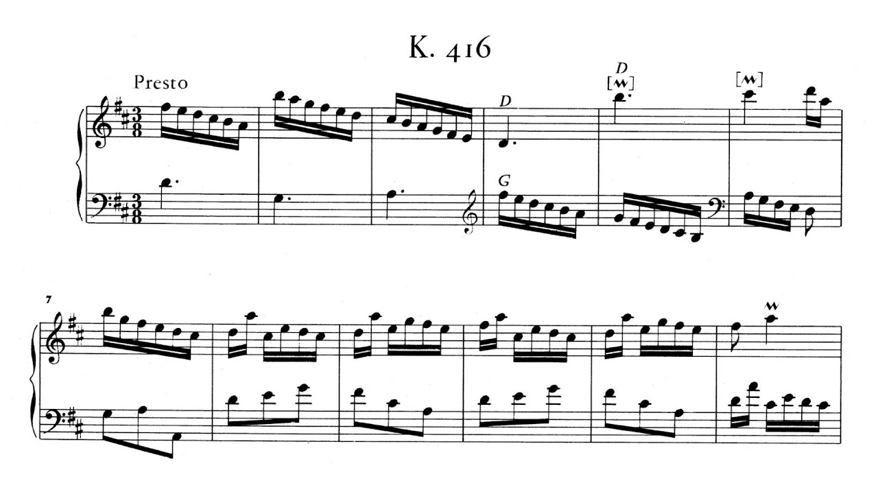 Scarlatti: Keyboard Sonata in D major, K.416 - YouTube