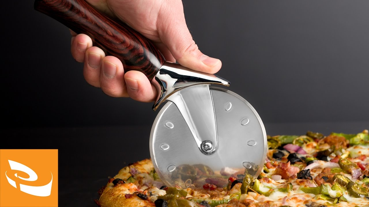 WoodRiver - 16 Rocking Pizza Cutter Kit - Stainless Steel