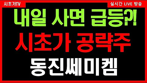 동진쎄미켐(005290) 반도체 공급망 한자리 K칩스법 수혜 한가득 내일 아침 시초가 공략 예정 종목