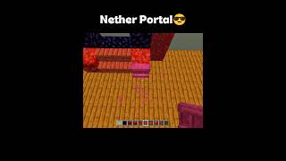 Minecraft Nether Portal design 😎 Build 🔥#minecraft #shorts #tutorial #build