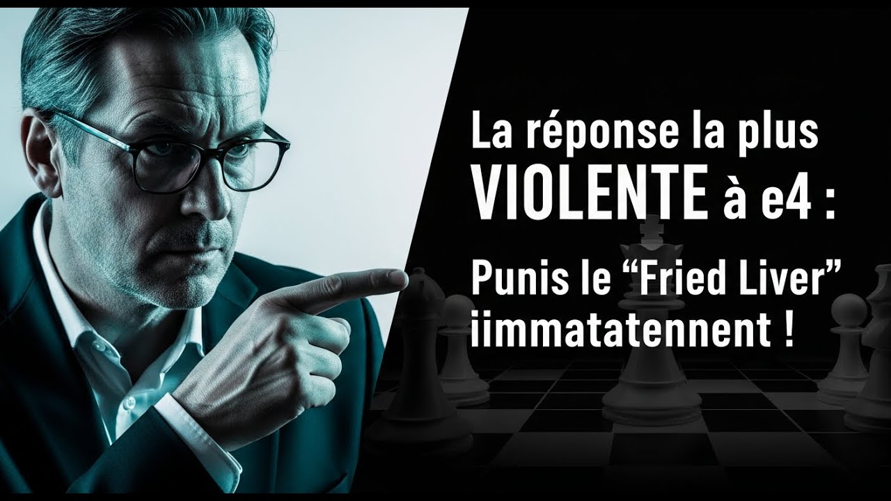 La réponse la plus VIOLENTE à e4 : Punis le "Fried Liver" immédiatement !