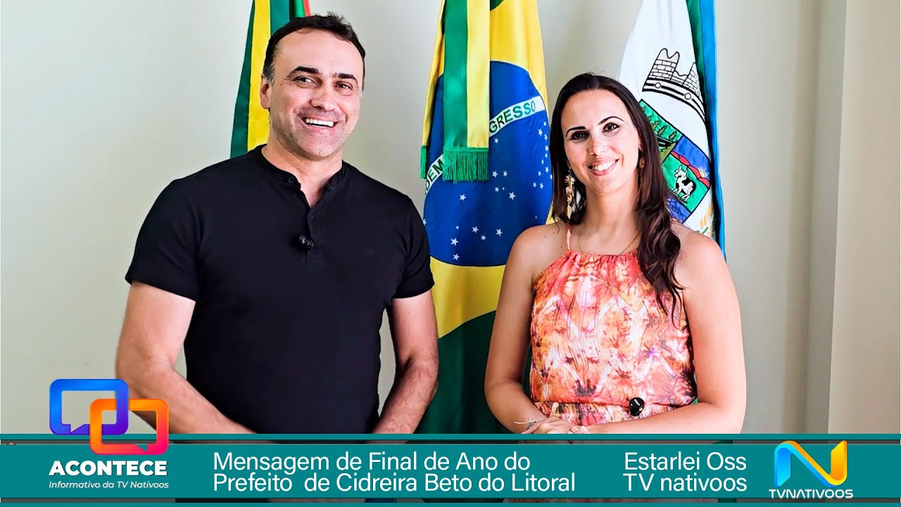 Mensagem de Final de Ano do prefeito de Cidreira Beto do Litoral
