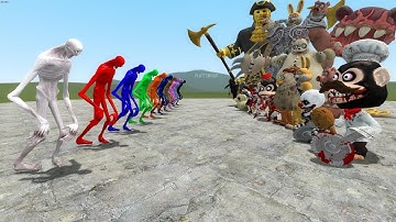 SCP-096 THE SHY GUY ALL COLORS VS DARK DECEPTION CHAPTERS 1-4 CHARACTERS in Garry