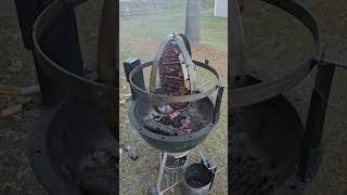 Dancing Rotisserie Weber Kettle Grill  Upgrade #charcoalgrill #bbq  #outdoorcooking
