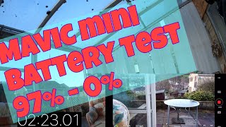 Dji mavic mini hover battery test 97% to 0%