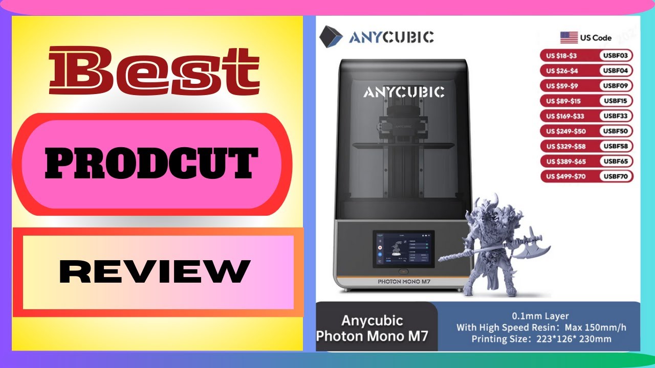 ANYCUBIC Photon Mono M7 AE Version Mono MSLA 3D Printer High Speed Resin Photocuring