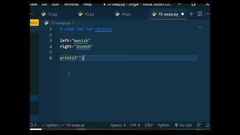 swap the two variable using python #python #pythoncode