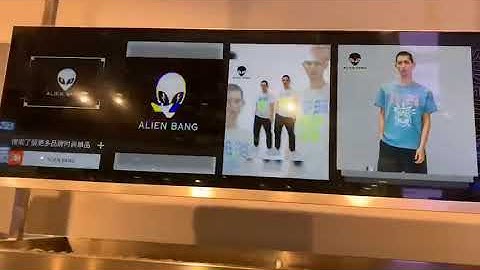 Bar LCD display for new retail clothes rack Betvis new retail solution