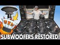 Restoring $12,000 Worth of SUBWOOFERS w/ RARE 18" Soundstream Subs | How To Recone PSI Car Audio Sub